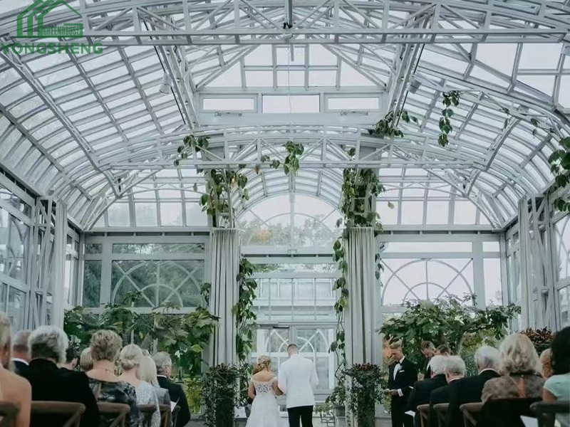 Large Victorian Glass Greenhouse Wedding